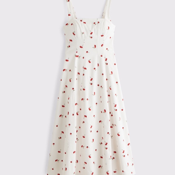 NWT Abercrombie Mila Stretch Midi Dress Size Large - Picture 4 of 13